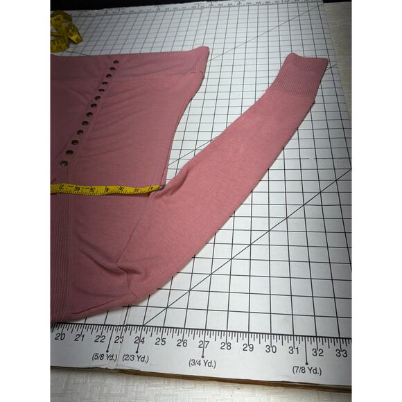 42Pops Cozy Cardigan Button Sweater Pink Women Medium - Picture 10 of 10